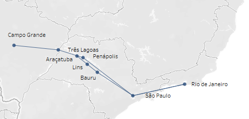 Mapa da companhia ferroviária espanhola colocou Lisboa em Santarém